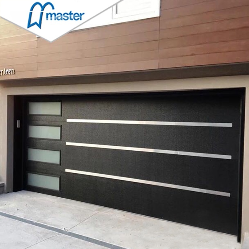 Top manufacturer 5 years automatic aluminum tempered glass full view plexiglass steel overhead sectional  garage doors