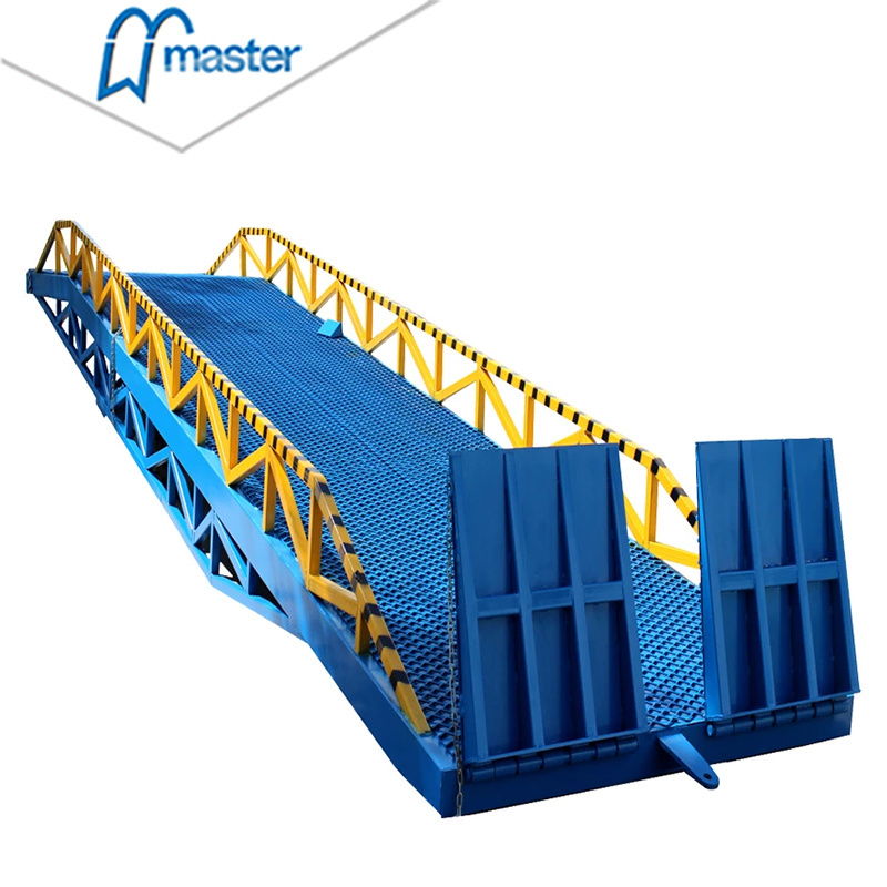 Master Well Factory Wholesale Portable Mobile Truck Loading Dock Ramp Yard Hydraulic Container Dock Ramp For Forklift