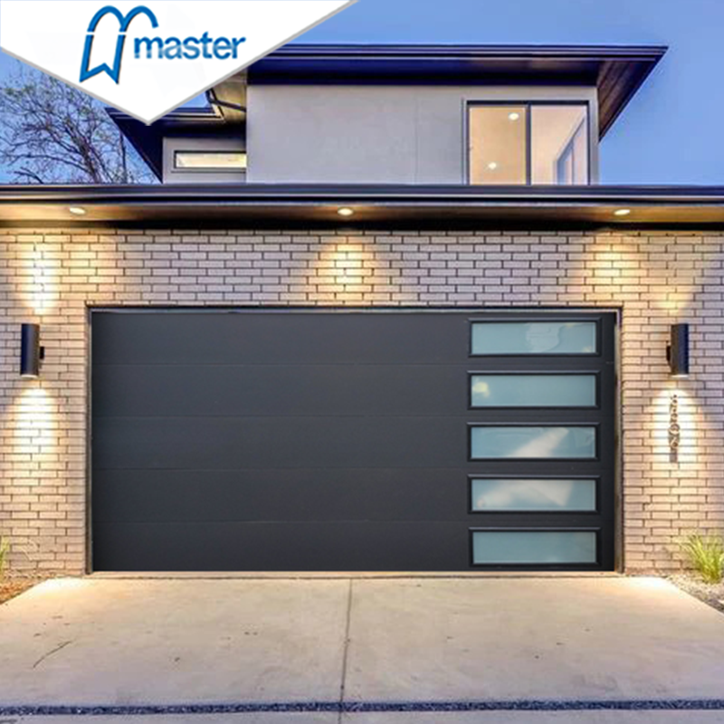 Master Well Top Selling Residential Modern Flush Sandwich Panel Automatic Sectional Overhead Steel Garage Door For Homes