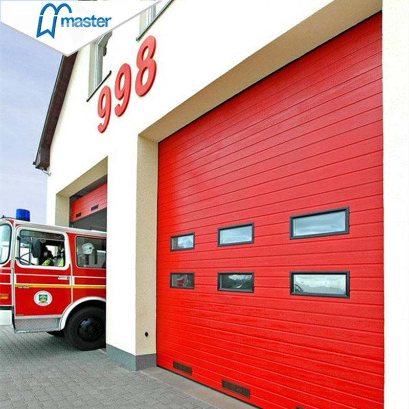 Logistics Use Vertical Bifold Garage Doors With Side Opening Pedestrian Date