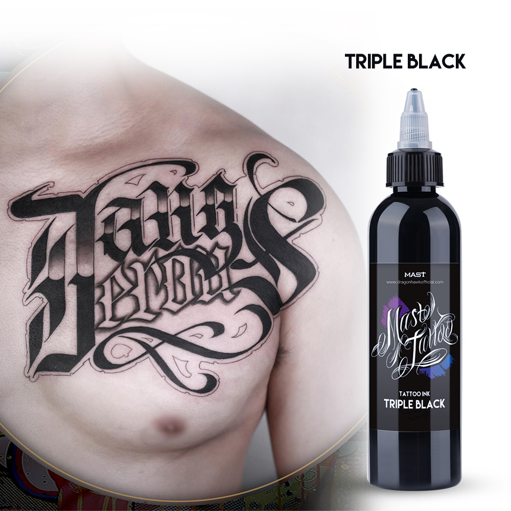 Wholesale High Quality Dragonhawk 1oz 30ML Mast Tattoo Ink For tattoo Triple Black Ink