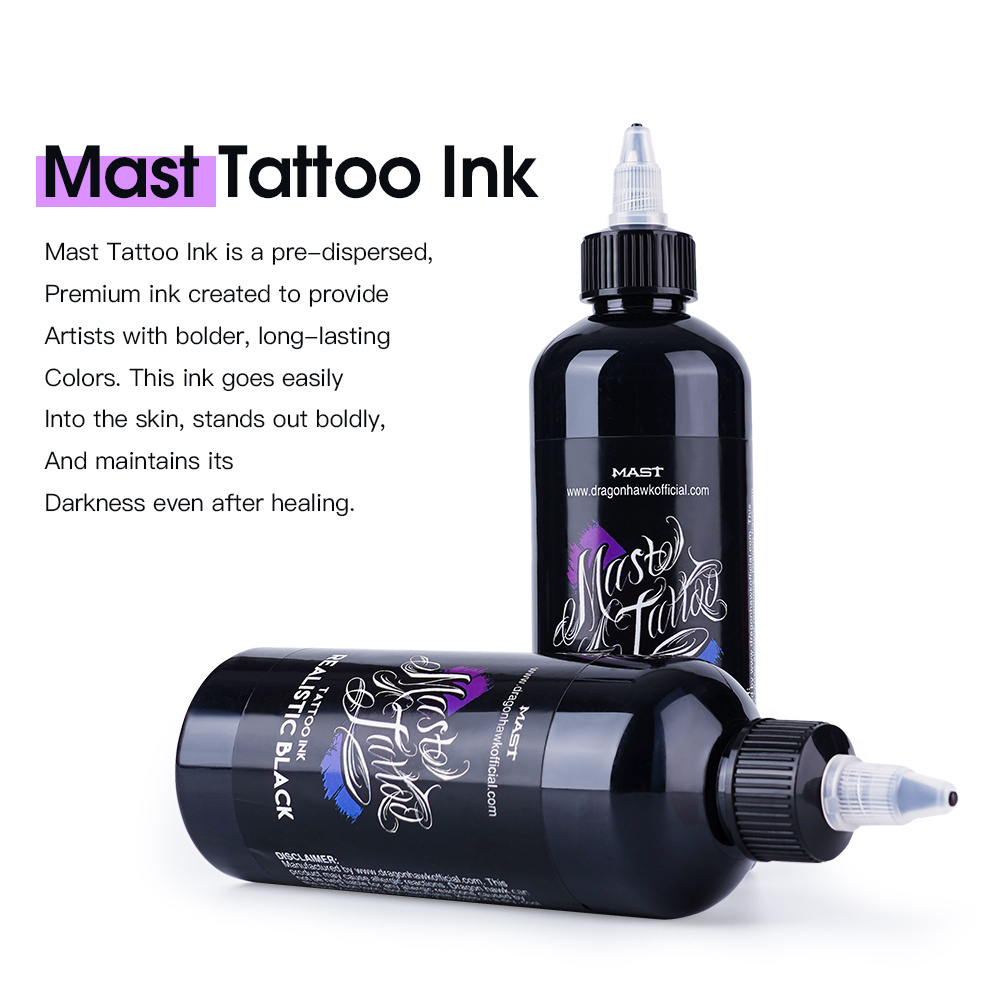 Wholesale High Quality Dragonhawk 1oz 30ML Mast Tattoo Ink For tattoo Triple Black Ink