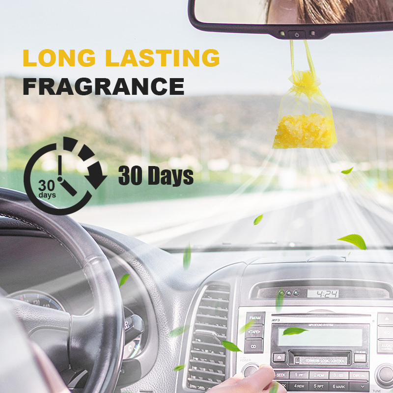 Long Lasting EVA Freshie Aroma Fragrance Beads Sachet Scented Beads Scented Sachet Bags Hanging Car Air Freshener For Car