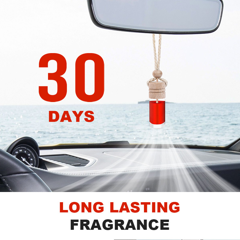 Custom Personalized Hanging Car Air Freshener Glass Bottle Aroma Oil Fragrance Scent Diffuser Stick Car Perfume Bottles