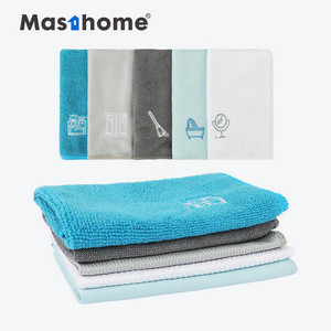 Masthome Multi-Purpose 5Pcs Dust Polish Glass Window Clean Cloth Microfibre Kitchen Cleaning Rags Microfiber Cleaning Cloth Set