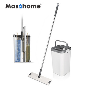 Masthome 360 Degree  Rotation floor mopping robot cleaning magic flat mop for floor cleaning and bucket set