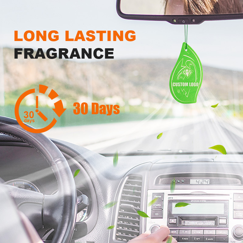 ODM OEM Printed Shape Perfume Paper Car Air Fresheners California Scents Custom Car Air Freshener Hanging