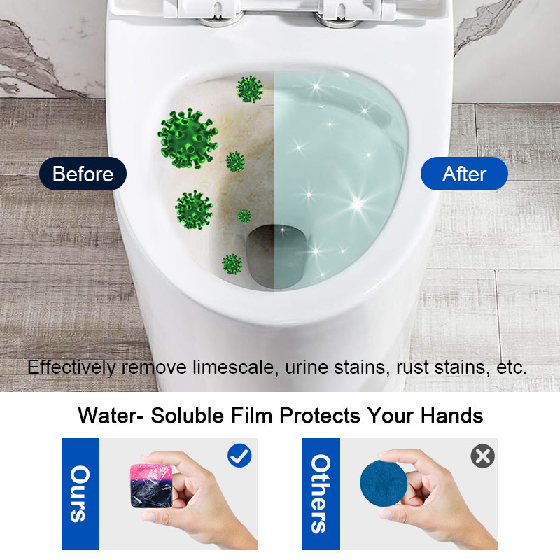 Factory Price Effervescent Toilet Rim Cleaner Blocks Odor Eliminator Automatic Toilet Bowl Cleaner Tablets