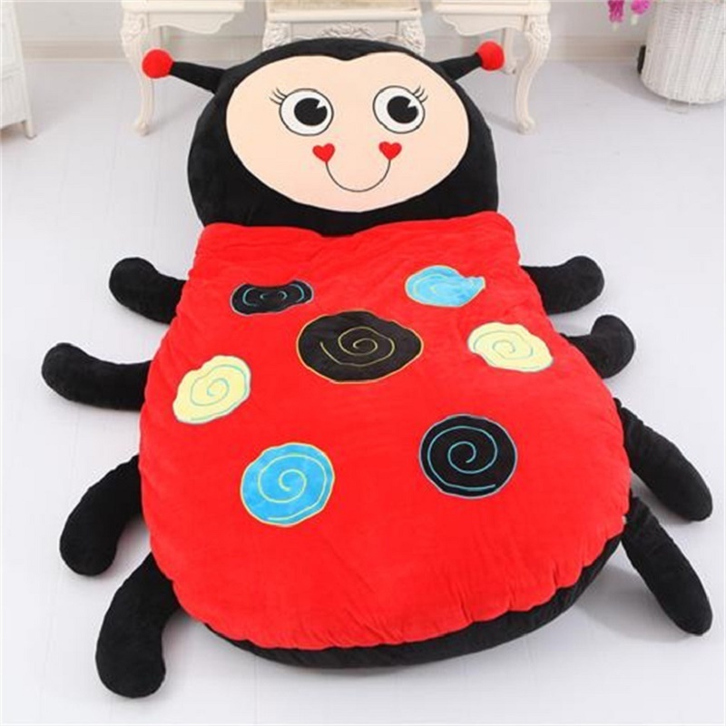 2021 New Hotsale Design Soft Monkey Bear Frog Ladybug Portable Plush Baby Toy Pillow Sofa Bed Sleep Bag