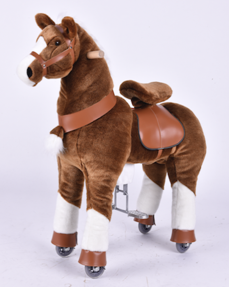 Rental Business Plush Material Lion Featured Kids and Adult Mechanical Ride On Toy Animal Ride Pony Horse Cycle