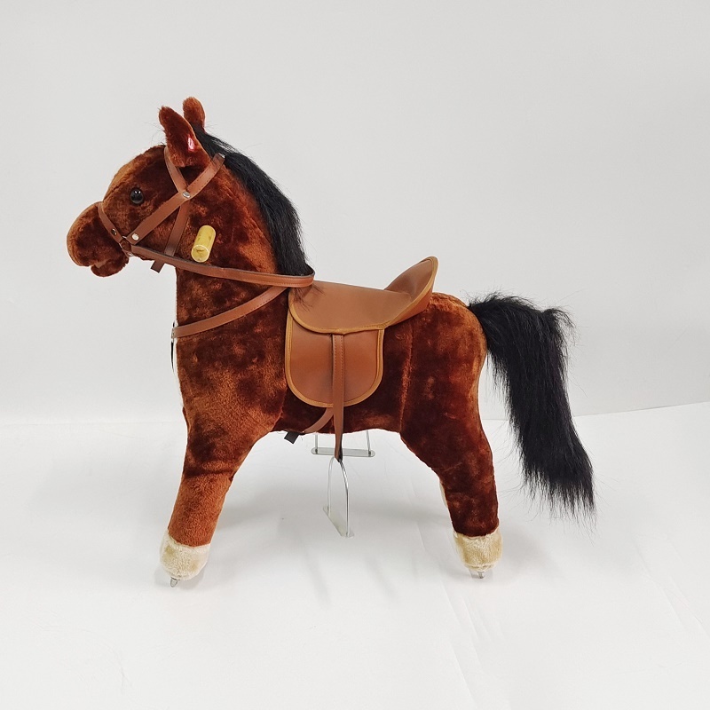 Custom Kids Ride on Trojan Electrical Plush Wooden Rocking Horse Toy Manufacturer