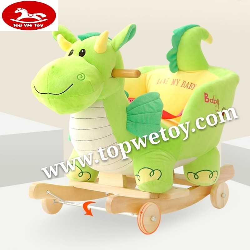 kids dinosaur shape toddlers baby rocking horse toy chair ride on