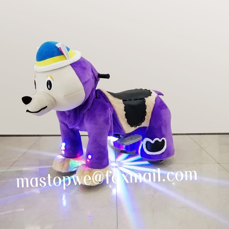 Kids Electric battery operate spotlight animal scooters motorized plush riding animals cars for 10 year olds