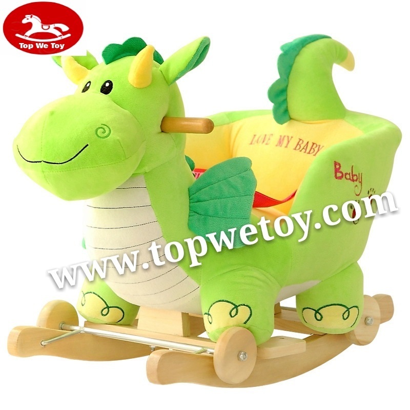 kids dinosaur shape toddlers baby rocking horse toy chair ride on