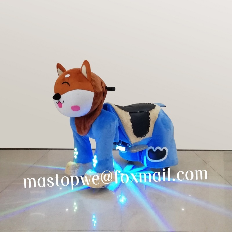 Kids Electric battery operate spotlight animal scooters motorized plush riding animals cars for 10 year olds