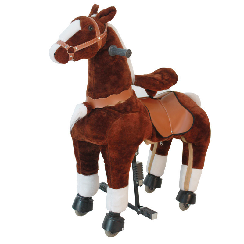 PonyFunny Ride on toy horse  mechanical horses plush toys lol unicorn playground equipment ride on animal toys