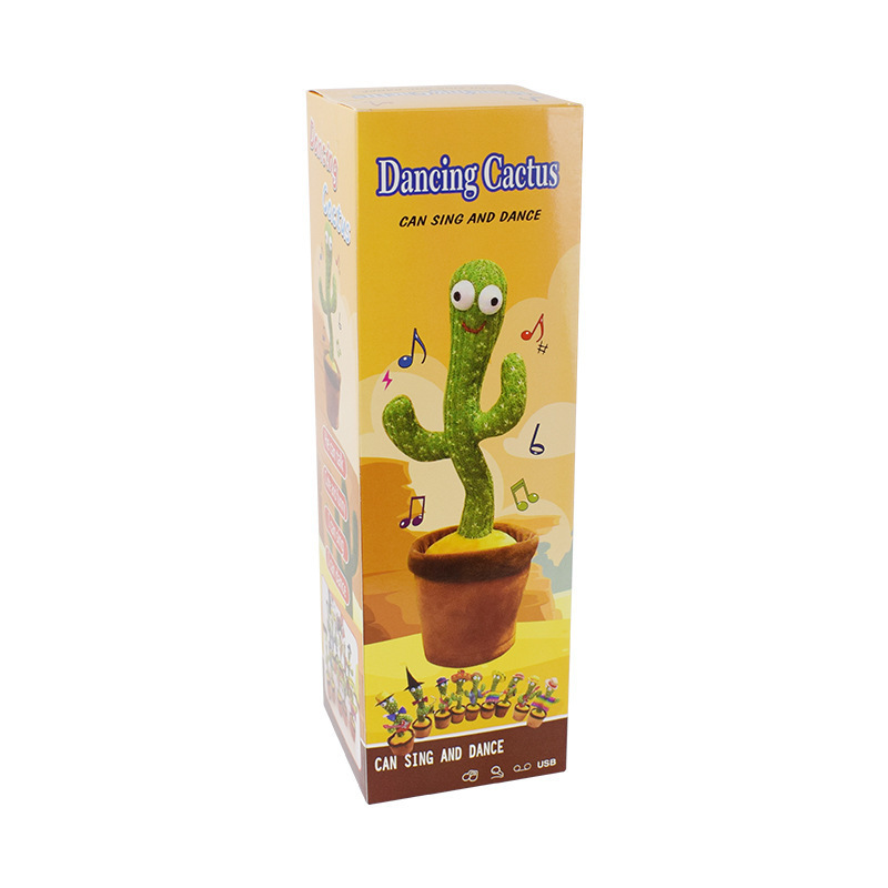 Hot sale  cute cactus toy dancing singing talking electronic shake plush toys for kids baby and adult