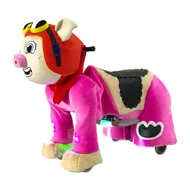 2020 New Stuffed Animal Ride Electric Happy Ride Toy Animal Ride For Mall