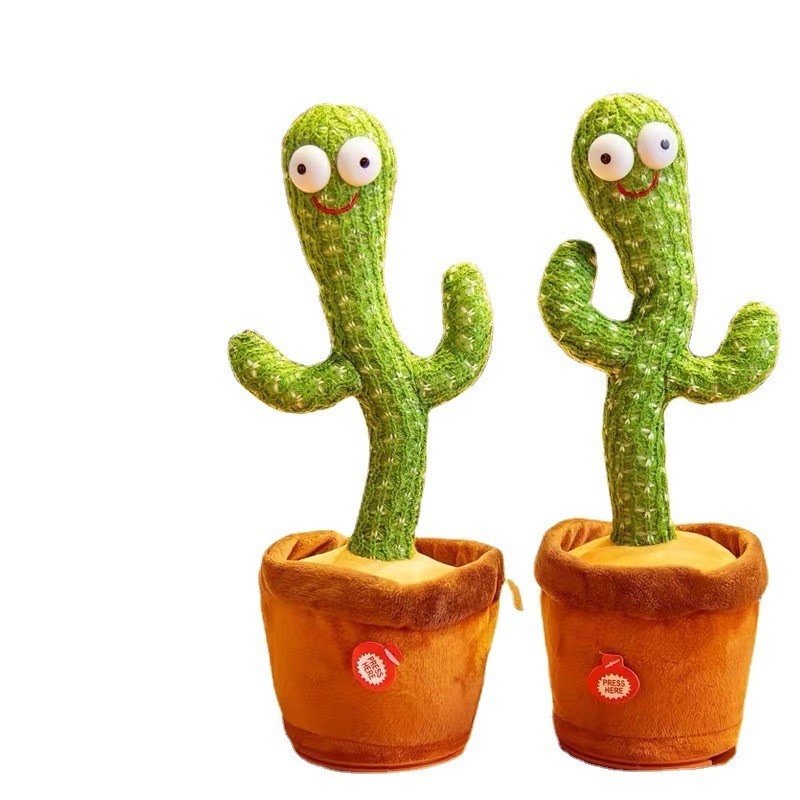 Hot sale  cute cactus toy dancing singing talking electronic shake plush toys for kids baby and adult