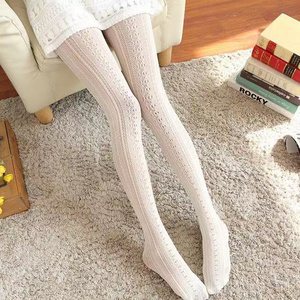 New Lolita Fashion Lace Pantyhose Japanese JK Cute Hollow out Socks White Breathable Adult Silk Stockings