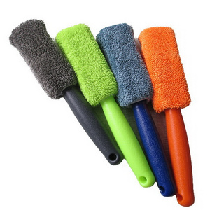 Car Tyre Mud Wash Microfiber Auto Motorcycle Truck Cleaning Detailing Car Care Brush Wet and Dry Wheel Tire Rim Clean Brush