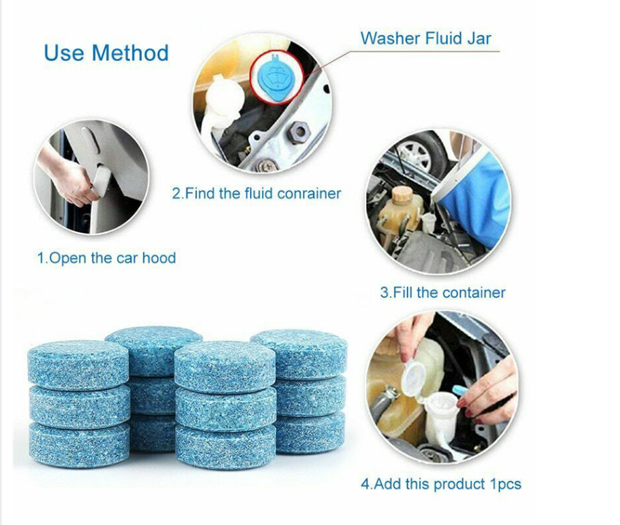 Car car glass water pill effervescent sheet wiper fine solid wiper compressed boiling sheet wiper auto parts