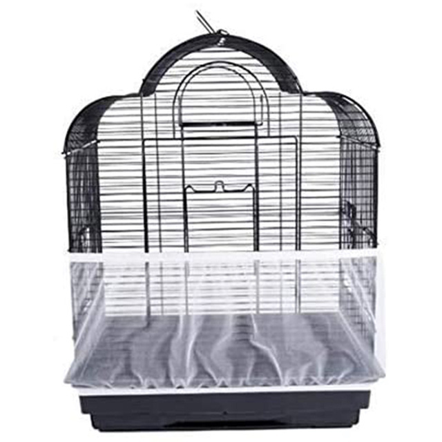 Universal bird cage protective net cover  ventilation cage net  elastic skirt edge  circular square cage