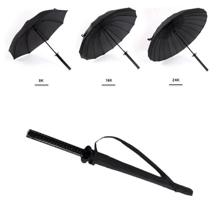 Taobao hot selling straight samurai sword umbrella individuality creative sun protection UV shade umbrellas