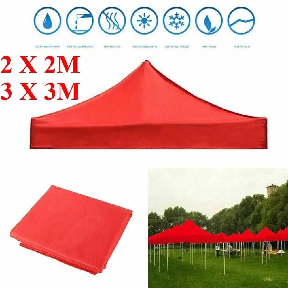 Canopy Top Cover Replacement Four-Corner Tent Cloth Foldable Rainproof Patio Pavilion Replace Gazebo Canopy Top Cover Blue 3x3m