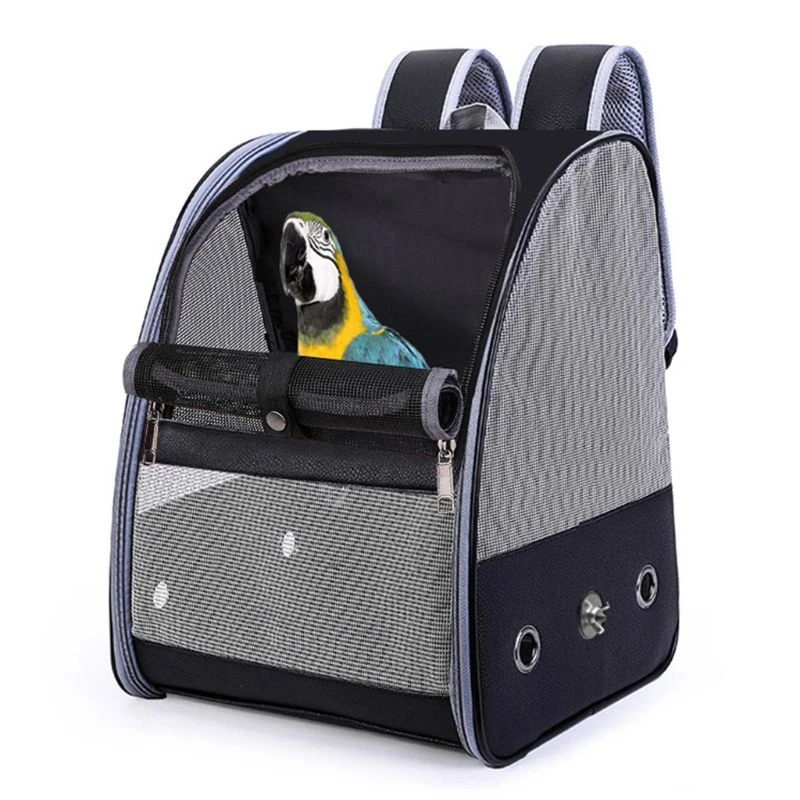 Bird Cage Breathable Strap Backpack Foldable Lightweight Travel Multipurpose Mesh Pet Parrot Bag