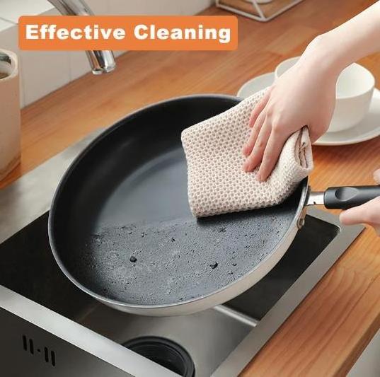 Cotton Towel Soft Absorbent Dishcloth Kitchen Dish Rags Honeycomb Breathable Face Wash Towel Household Cleaning Cloth Wash Cloth