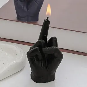 New Middle Finger Shaped Model Scented Candles Funny Quirky Small Gifts Home Room Decor Ornaments Birthday Gifts Candle