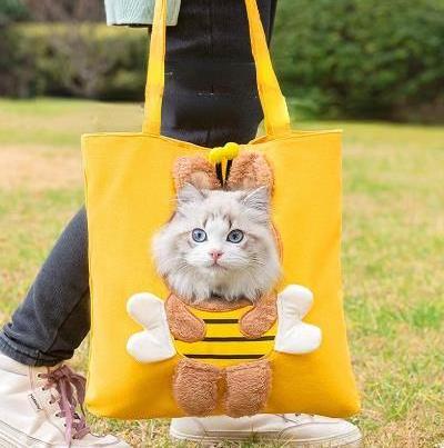 Pet Canvas travel  Shoulder outdoor carrier Bags Cat and Dogs Tote Bag Small Pet Carrier Bag Fashionable Breathable