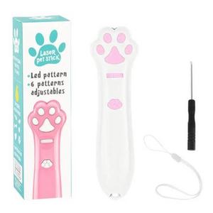 Laser Cat Teasing Stick 5 Modes + Red Dot LED Light Pointer Indoor Interactive Projection Toys Dog Kitten Pet Accessories