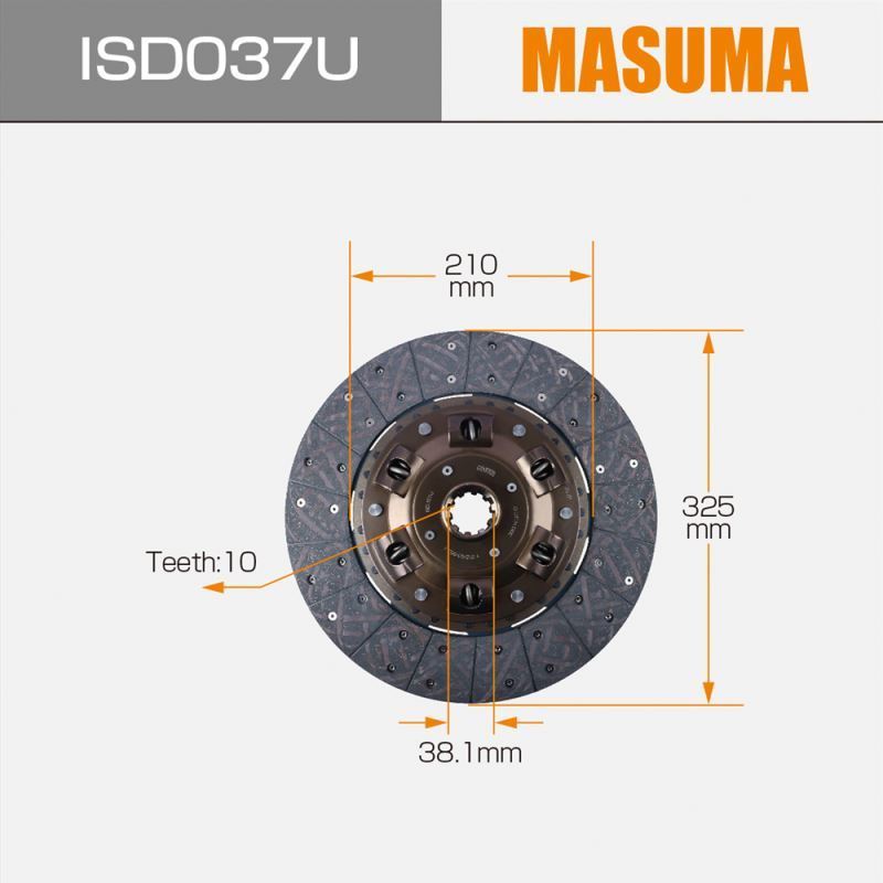 ISD037U MASUMA Repair cover Auto Brake Systems clutch disc 1-31240-452-1 1-31240-523-0 1-31240-567-0 FOR ISUZU JZZ31L