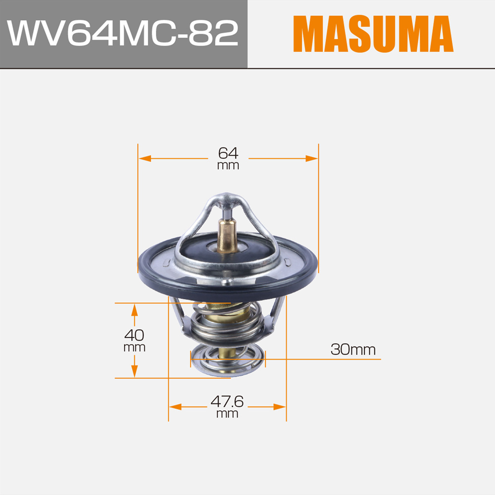 WV64MC-82 MASUMA Cooling System auto car thermostatic 21200-AD201 MD174233 MD348937 21200-AD200 for MITSUBISHI CHALLENGER