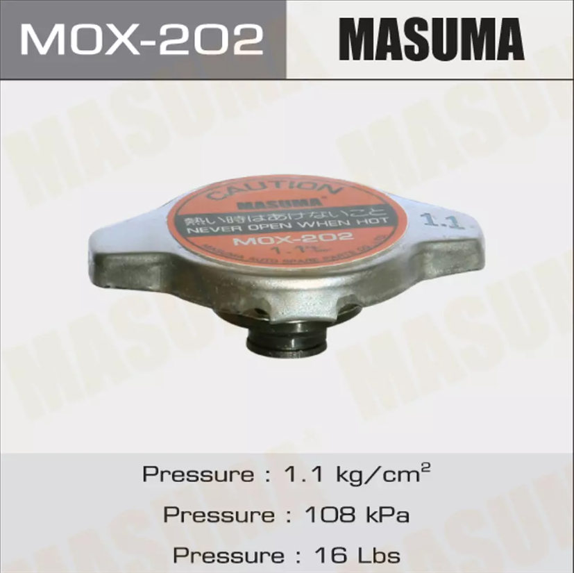 Japan MASUMA MOX-202 Bar Radiator cap 1.1 OEM 16401-31480 16401-36020 16401-46610 for TOYOTA FJ CRUISER