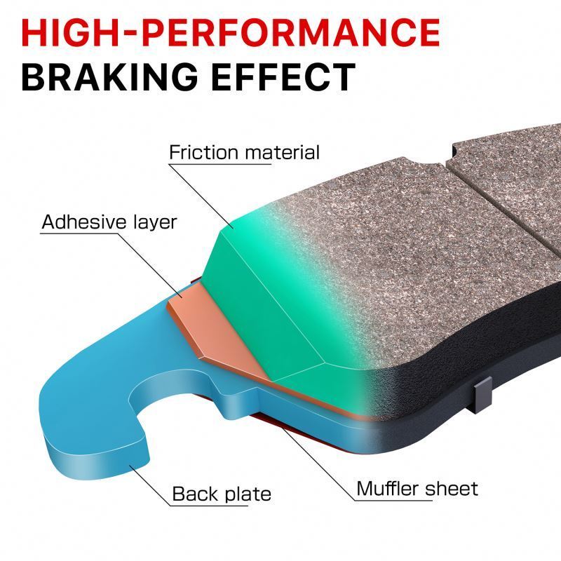 MS-1237N Best Chinese Wholesale Car Ceramic Auto Disc Brake Pad for Toyota vitz Hilux Hiace Corolla Ford Hyundai Honda Fit