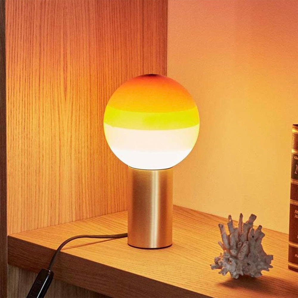 Personality simple planet colored glass table lamp bedroom bedside desk atmosphere table lamp