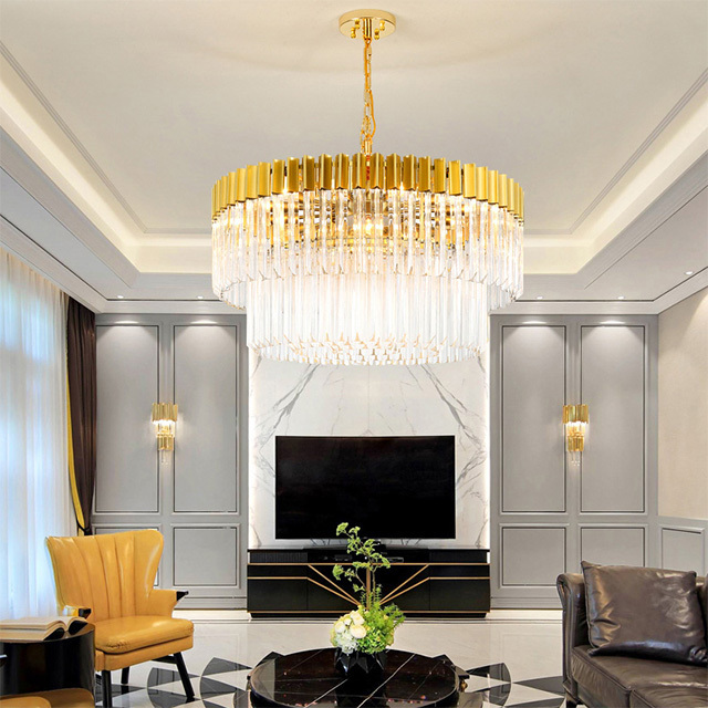 luxury modern large crystal chandeliers pendant lights for home