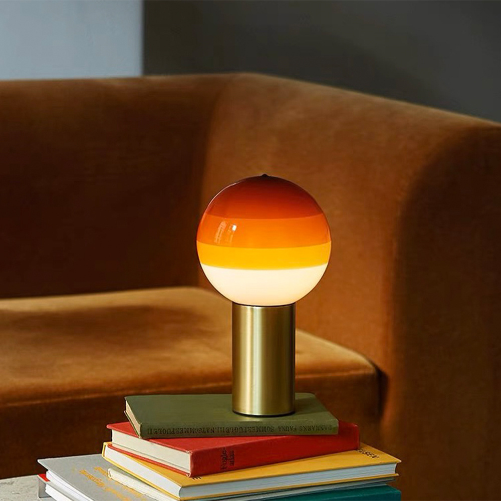 Personality simple planet colored glass table lamp bedroom bedside desk atmosphere table lamp