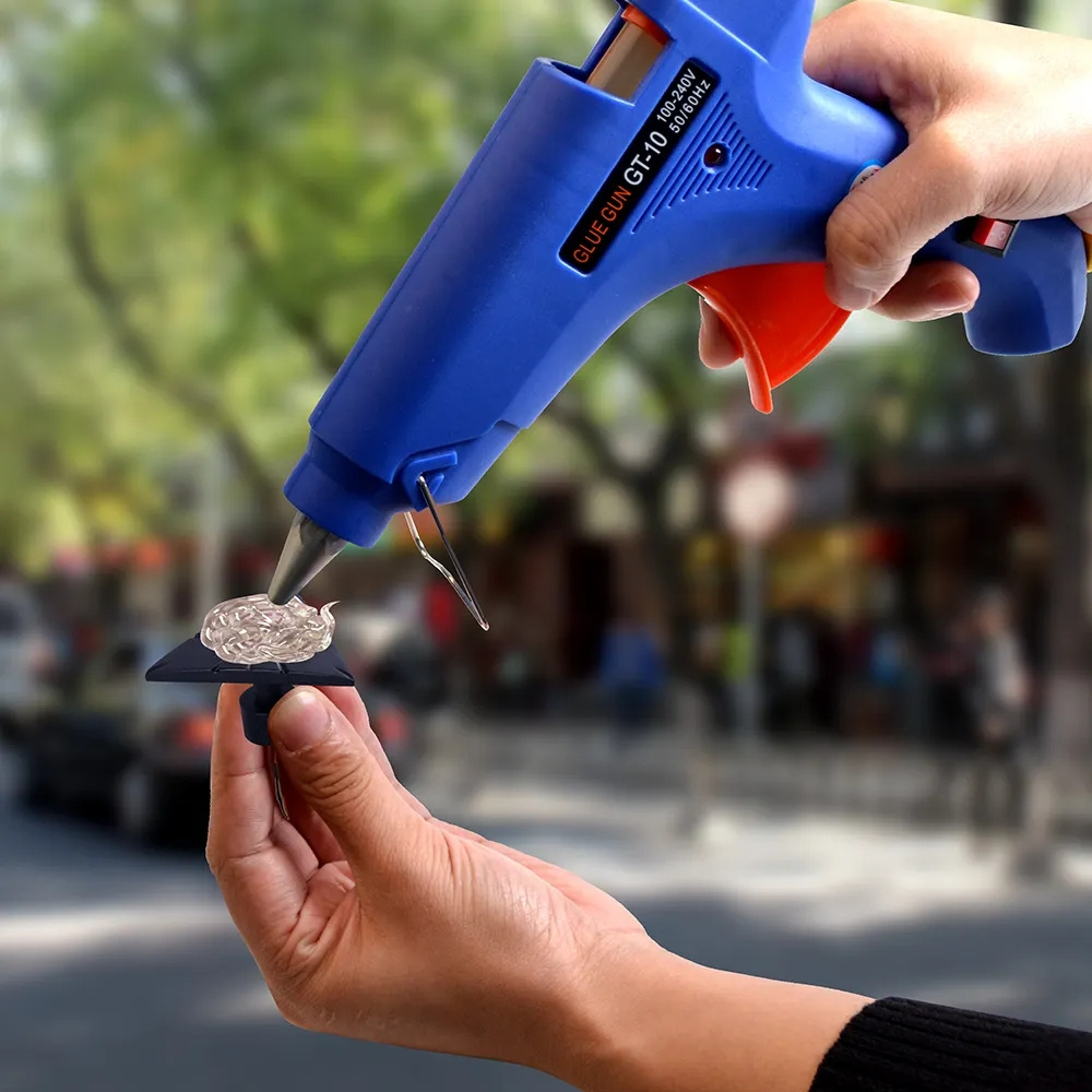 Wholesale DIY Heat Melt Glue Gun Handmade aluminum barrel+Aluminum alloy nozzle with 7/11mm glue stick