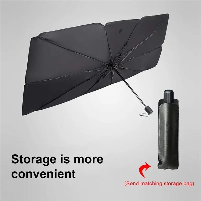 RTS Newest Custom Foldable Resistant Uv Windshield Portable Car Sunshade Umbrella