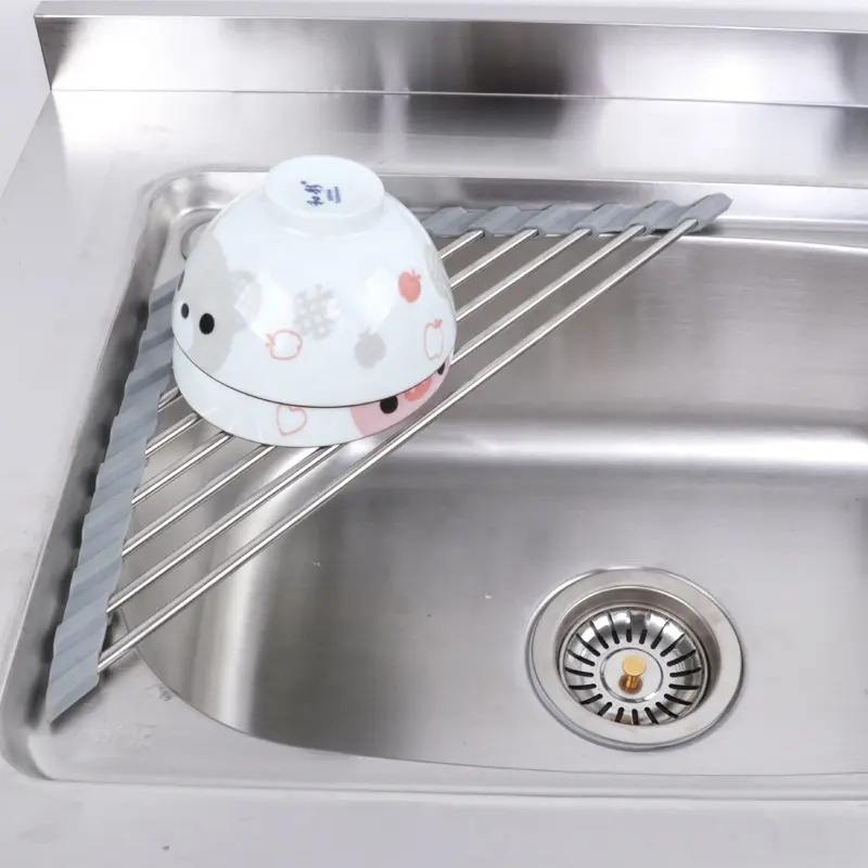 ODM/OEM Household goods Sink Faucet Drain Stainless Steel Triangle Sink Storage Rack