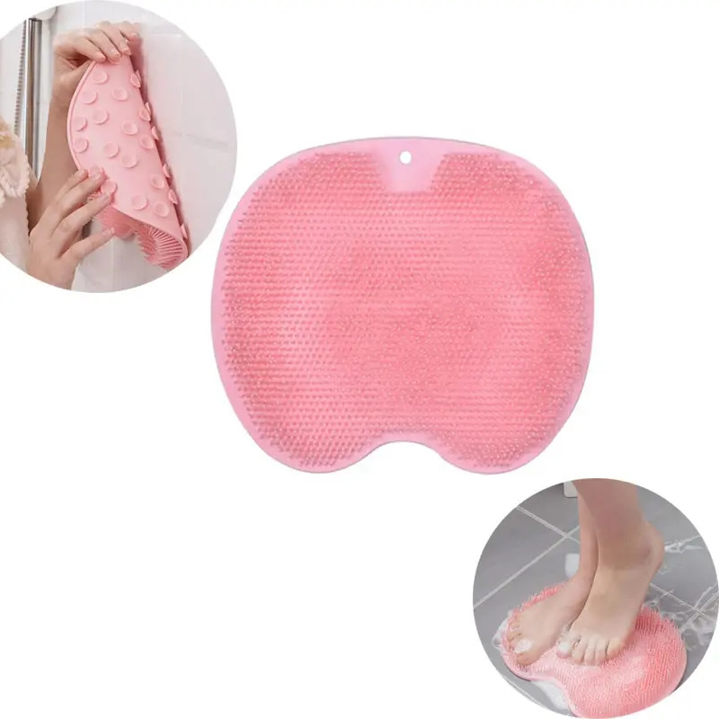 RTS Shower Foot Massager Scrubber Household Bathroom Foot Rubbing Mat with non-slip suction cups