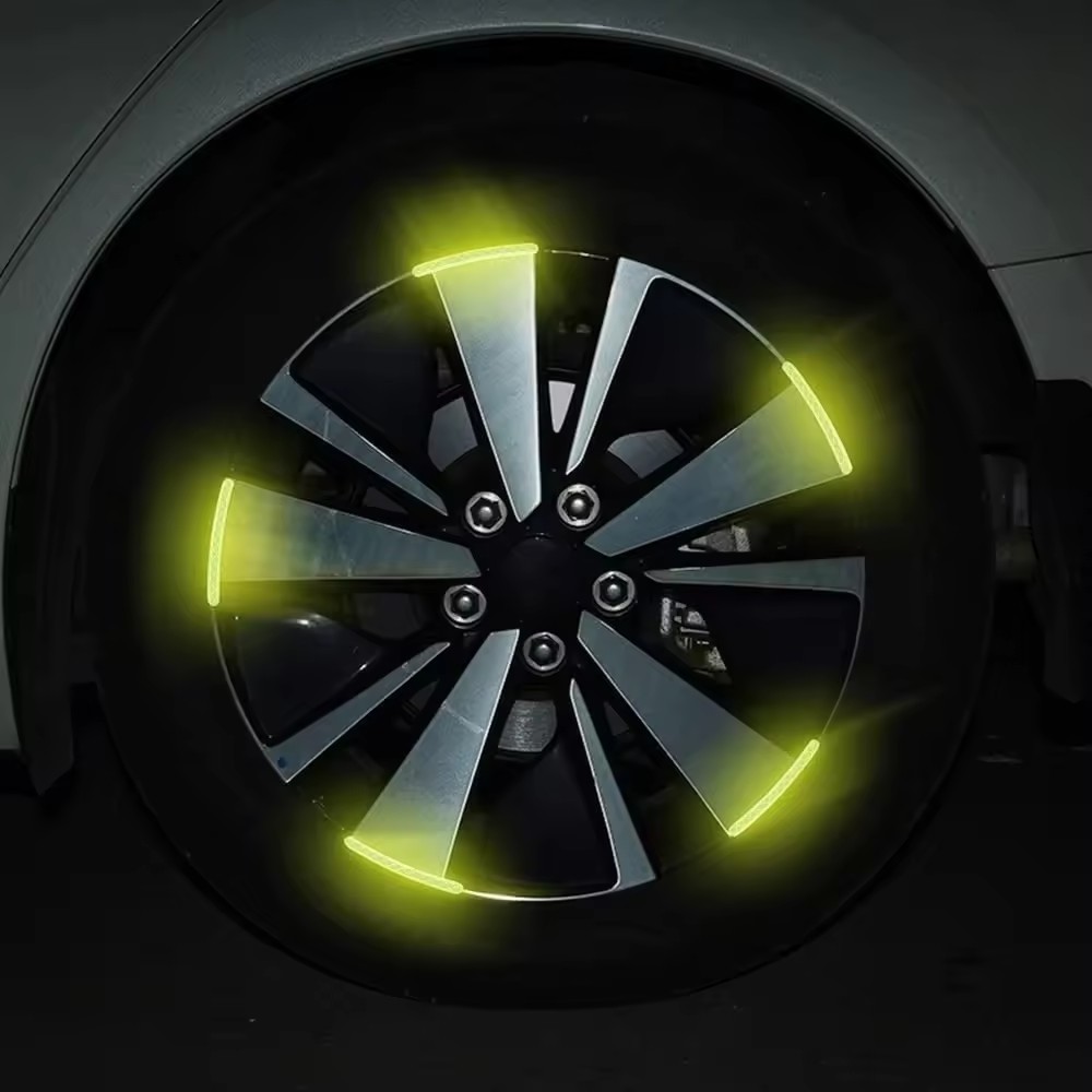 RTS creative sticker Car Wheel Hub Reflective Sticker for Car Bike Motorcycle Universal