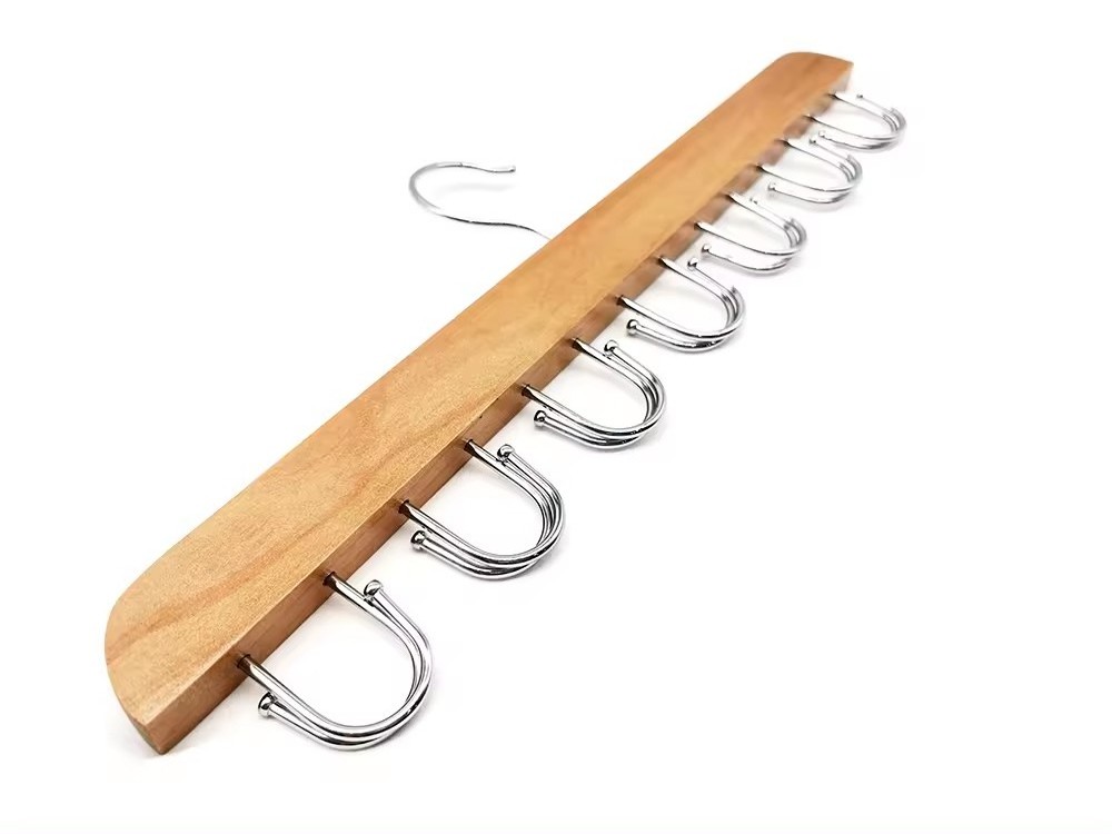 Hot Sale wholesale wooden tie rack multi-functional tie rack belt storage rack