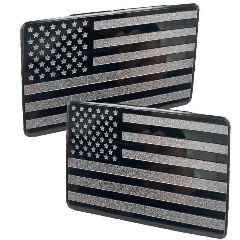 RTS Custom Black American Flag Auto Car Logo Chrome Emblems for Cars