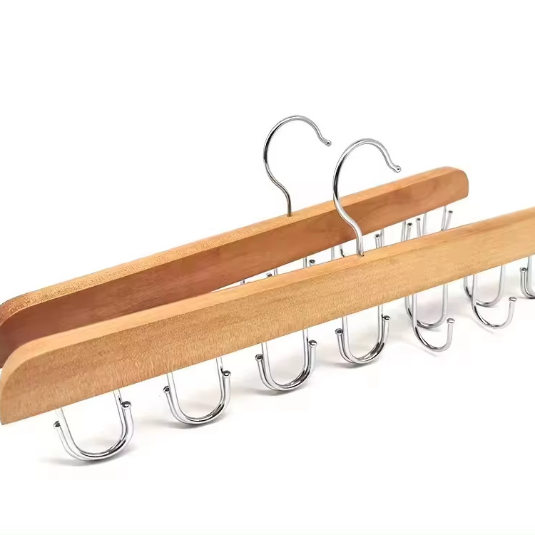 Hot Sale wholesale wooden tie rack multi-functional tie rack belt storage rack