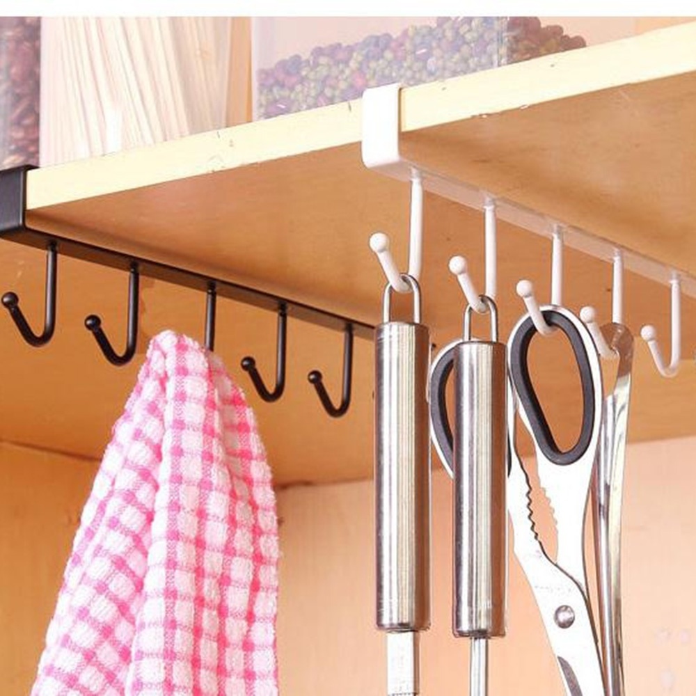 YDN Kitchen Hanger Iron Hooks Shelf Free Of Punch Rack Multifunction Hanger For Kitchen Gadgets Cabinet Cupboard Dish Organizer